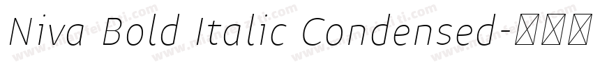 Niva Bold Italic Condensed字体转换